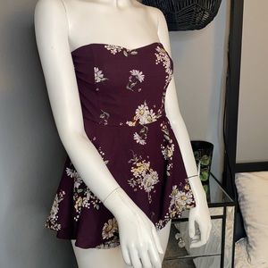 Sleeveless floral romper